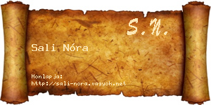 Sali Nóra névjegykártya