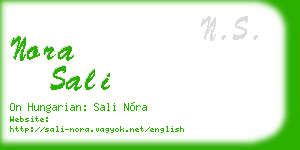 nora sali business card