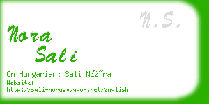 nora sali business card